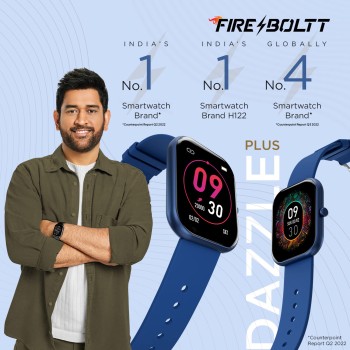 Fire-Boltt Dazzle 1.83" Smartwatch Full Touch Largest Borderless Display & 60 Sports Modes (Swimming) - (Navy Blue)
