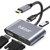 Tukzer 4-in-1 Type-C Hub to HDMI 4K@30Hz, VGA 1080P@60Hz, USB 3.0 Data, 100W PD Tukzer 4-in-1 Type-C Hub to HDMI 4K@30Hz, VGA 1080P@60Hz, USB 3.0 Data, 100W PD