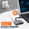 Tukzer 4-in-1 Type-C Hub to HDMI 4K@30Hz, VGA 1080P@60Hz, USB 3.0 Data, 100W PD Tukzer 4-in-1 Type-C Hub to HDMI 4K@30Hz, VGA 1080P@60Hz, USB 3.0 Data, 100W PD