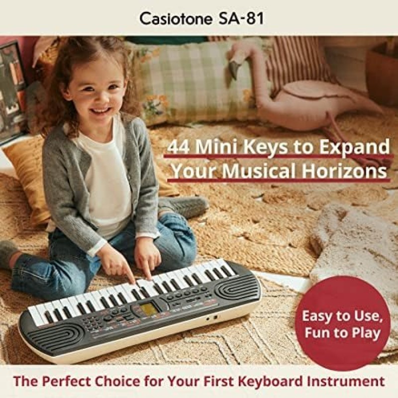 Casio SA-81 Mini Keyboard with Piano tones, Black (44 Keys) Casio SA-81 Mini Keyboard with Piano tones, Black (44 Keys)