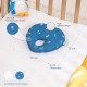 Cherilo Memory Foam Baby Pillow for New Born, Head Shaping Baby Pillow for 0 to 12 Months for Preventing Flat Head Syndrome, 23x23x4 Cm, Cherry Shape, Royal Stars, Blue