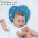 Cherilo Memory Foam Baby Pillow for New Born, Head Shaping Baby Pillow for 0 to 12 Months for Preventing Flat Head Syndrome, 23x23x4 Cm, Cherry Shape, Royal Stars, Blue