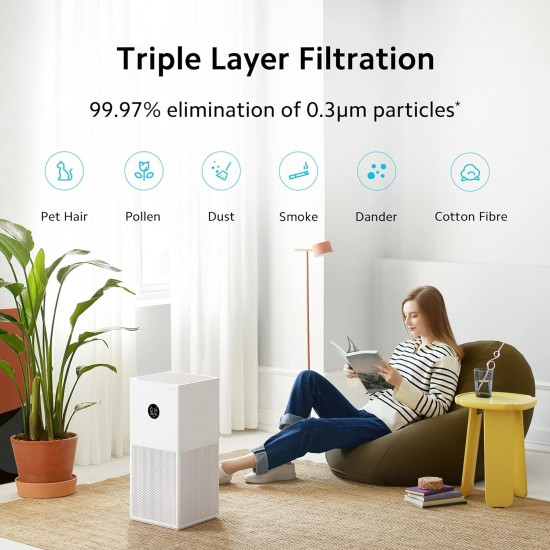 MI Xiaomi Smart Air Purifier 4 Lite, High Efficiency Filter