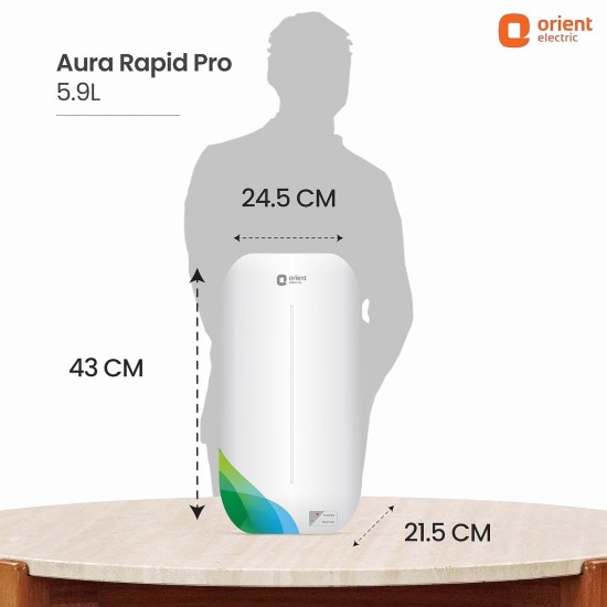 Orient Aura rapid pro with Free Installation| 5.9L instant water heater