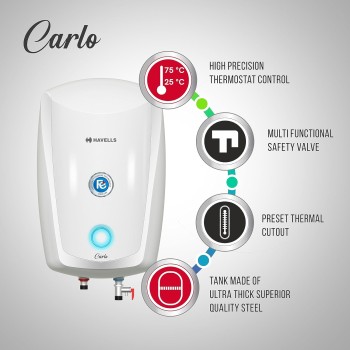Havells Carlo 5 Litre Instant Water Heater, 3000 watt Havells Carlo 5 Litre Instant Water Heater, 3000 watt