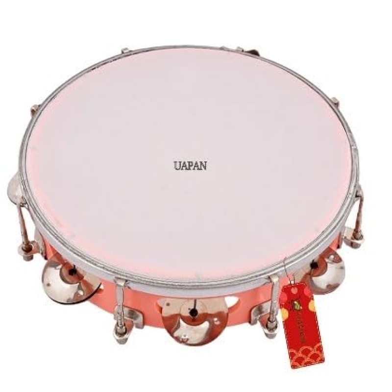 UAPAN Dafli Musical Instrument Dafli/Tambourine 7inch Hand Percussion Musical Instrument (Orange color small Tambourine) UAPAN Dafli Musical Instrument Dafli/Tambourine 7inch Hand Percussion Musical Instrument (Orange color small Tambourine)