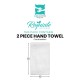 Cuddle Cotton 100% Cotton Requisite Hand Towel Set of 2, 40 cm x 60 cm, 400 GSM, Opal White