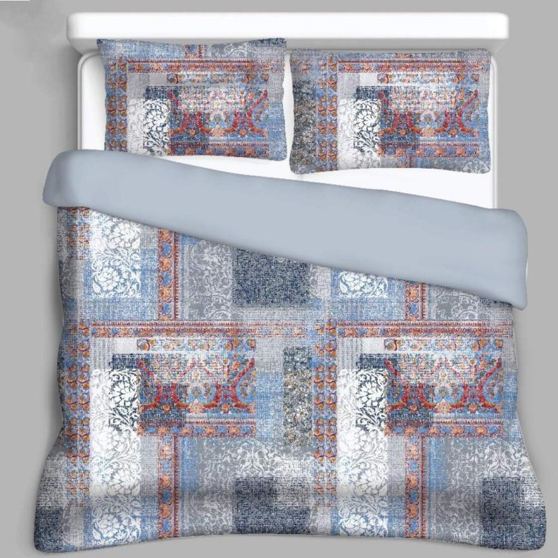 Bella Casa, Double Bedsheet Set with 2 Pillow Covers 100% Cotton - ORBIT Bella Casa, Double Bedsheet Set with 2 Pillow Covers 100% Cotton - ORBIT