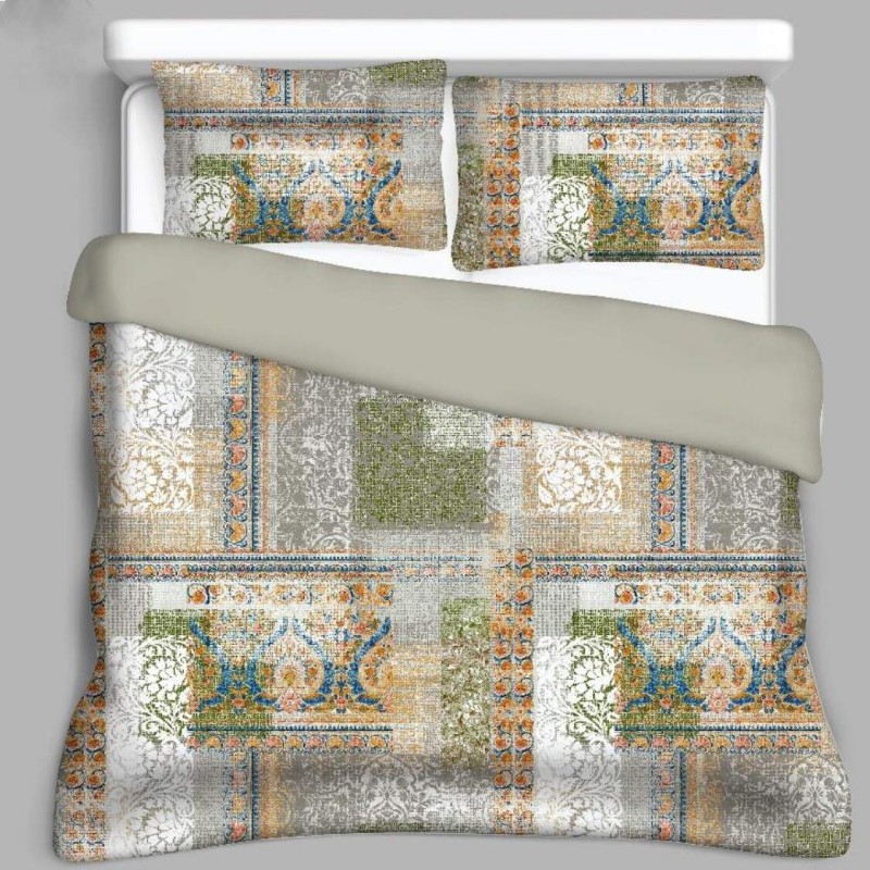 Bella Casa, Double Bedsheet Set with 2 Pillow Covers 100% Cotton - ORBIT Bella Casa, Double Bedsheet Set with 2 Pillow Covers 100% Cotton - ORBIT