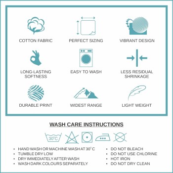 Bella Casa, Double Bedsheet Set with 2 Pillow Covers 100% Cotton -Grazia Bella Casa, Double Bedsheet Set with 2 Pillow Covers 100% Cotton -Grazia