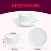 Larah by Borosil Belle Opalware Cup and Saucer Set of 12 pcs | Tea/Coffee Cups 140 ml | Microwave & Dishwasher Safe | Bone-Ash Free | Crockery Set Ideal for Daily Use & Gifting, White Larah by Borosil Belle Opalware Cup and Saucer Set of 12 pcs | Tea/Coffee Cups 140 ml | Microwave & Dishwasher Safe | Bone-Ash Free | Crockery Set Ideal for Daily Use & Gifting, White