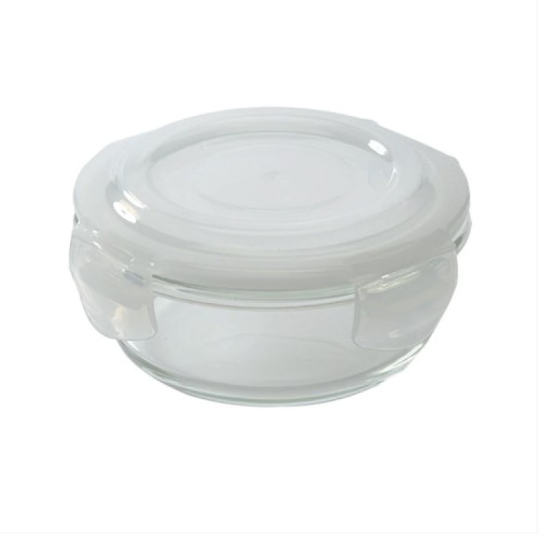 Borosil Blue Glass Lunchbox, Round x 2 (Flat) Borosil Blue Glass Lunchbox, Round x 2 (Flat)