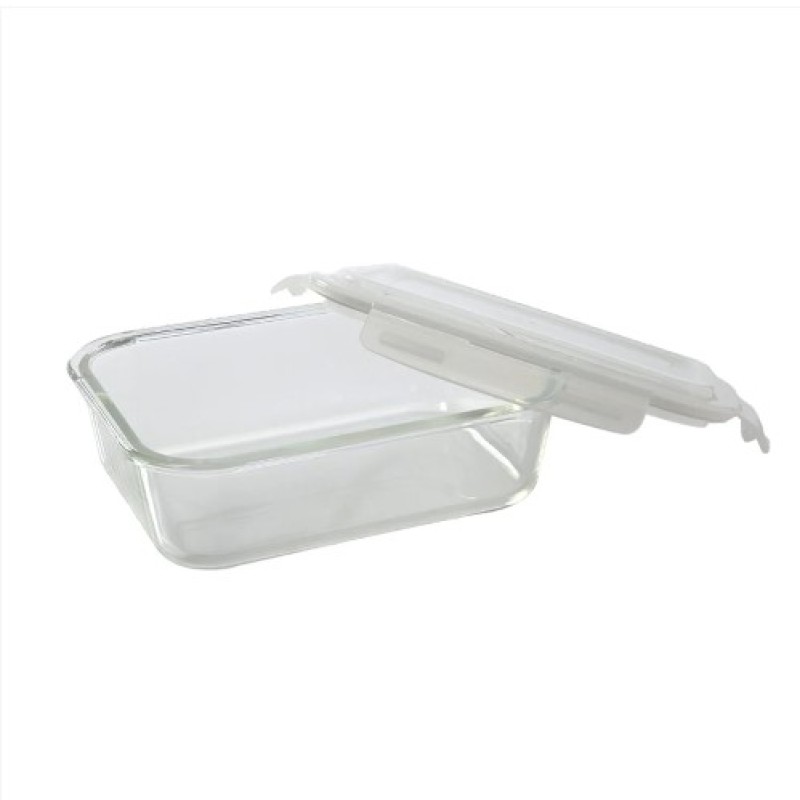 Borosil Blue Glass Lunchbox, Rectangular Borosil Blue Glass Lunchbox, Rectangular