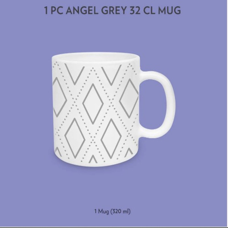 Larah by Borosil Angel Grey Mug Larah by Borosil Angel Grey Mug