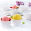 Larah by Borosil Frosty Red Ice Cream Bowl/Dessert Set(Set of 6) - Glass, 120 Ml Larah by Borosil Frosty Red Ice Cream Bowl/Dessert Set(Set of 6) - Glass, 120 Ml
