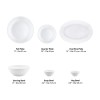 Larah by Borosil Orbit Series Plainware Opalware Dinner Set | 27 Piece for Family of 6 | Microwave and Dishwasher Safe | Bone-Ash Free | Crockery Set for Dining and Gifting | Plates and Bowls | White