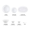 Larah by Borosil Orbit Series Opalware Dinnerset | 33 Pieces for Family of 6 | Microwave & Dishwasher Safe | Bone-Ash Free, Crockery Set for Dining & Gifting | Plates & Bowls, White Larah by Borosil Orbit Series Opalware Dinnerset | 33 Pieces for Family of 6 | Microwave & Dishwasher Safe | Bone-Ash Free, Crockery Set for Dining & Gifting | Plates & Bowls, White