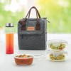Borosil Pro Lunch Box Set, Microwave Safe Glass Containers (400ml x 3) + 550ml Glass Bottle | Leakproof Tiffin Set with Bag | Healthy Office Meals On-The-Go | Stay Organized and Stylish