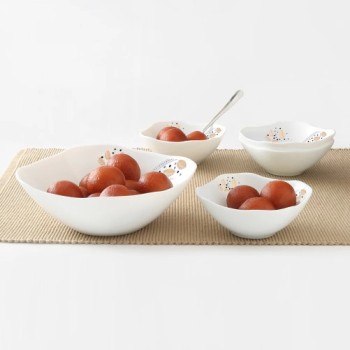 Larah by Borosil Caramel Pudding Set Larah by Borosil Caramel Pudding Set