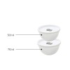 Larah by BOROSIL Opalware Solid Mixing Bowl with Lid - 500ml, 750ml, Set of 2, White Larah by BOROSIL Opalware Solid Mixing Bowl with Lid - 500ml, 750ml, Set of 2, White