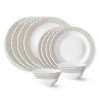 Larah by Borosil Waltz Fluted Series Opalware Dinner Set | 12 Pieces for Family of 4 | Microwave and Dishwasher Safe | Bone-Ash Free | Crockery Set for Dining and Gifting | Plates and Bowls | White