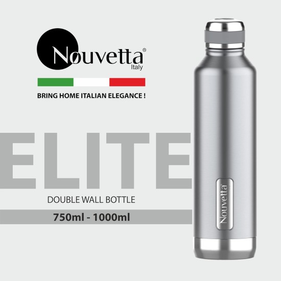 Nouvetta Elite Double Wall Stainless Steel Flask, 750 ml, Green