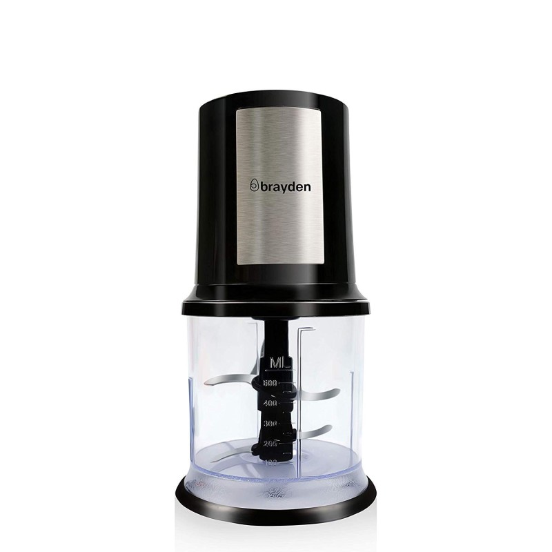 Brayden Chopro Electric Vegetable Chopper for Kitchen | 400 Watts Copper Motor | 500 ml Bowl For Chop, Mince, Puree & Whisk | 4 Bi-Level Stainless steel Blade | Onion, Carrot, Garlic & Fruits (Black) Brayden Chopro Electric Vegetable Chopper for Kitchen | 400 Watts Copper Motor | 500 ml Bowl For Chop, Mince, Puree & Whisk | 4 Bi-Level Stainless steel Blade | Onion, Carrot, Garlic & Fruits (Black)