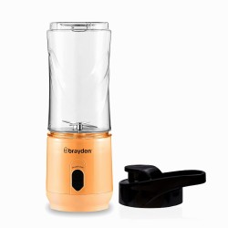 Brayden Fito Atom, Portable Smoothie Blender with 2000 mAh Rechargeable Battery and 3.7V Motor with 400ml Tritan Jar (Orange)