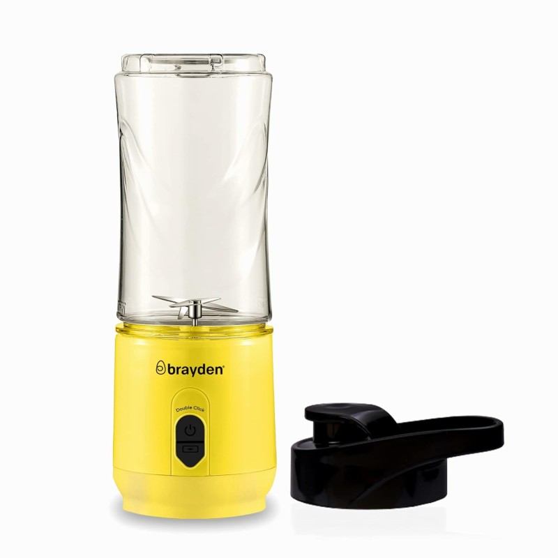 Brayden Fito Atom, Portable Smoothie Blender with 2000 mAh Rechargeable Battery and 3.7V Motor with 400ml Tritan Jar (Yellow) Brayden Fito Atom, Portable Smoothie Blender with 2000 mAh Rechargeable Battery and 3.7V Motor with 400ml Tritan Jar (Yellow)