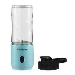 Brayden Fito Atom Portable Blender | Smoothie, Milk Shake, Protien Shake And Fresh Juice | Handy Travel Juicer | 2000 Mah Rechargeable Battery | 3.7V Copper Motor | 400Ml Tritan Jar (Blue), 35 Watt