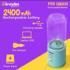 Brayden Fito Squash Rechargeable Blender | Smoothie, Milk Shake, Protien Shake and Fresh Juice | Portable Shaker | Handy Travel Juicer | 2400 mAh Battery | 350ml Glass Jar (Blue) Brayden Fito Squash Rechargeable Blender | Smoothie, Milk Shake, Protien Shake and Fresh Juice | Portable Shaker | Handy Travel Juicer | 2400 mAh Battery | 350ml Glass Jar (Blue)