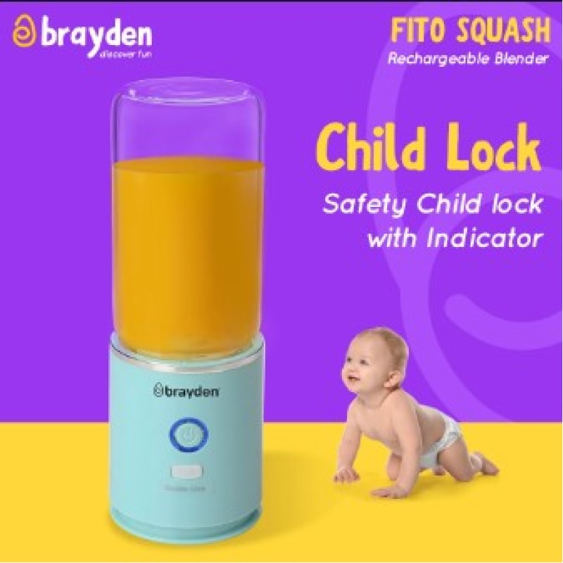 Brayden Fito Squash Rechargeable Blender | Smoothie, Milk Shake, Protien Shake and Fresh Juice | Portable Shaker | Handy Travel Juicer | 2400 mAh Battery | 350ml Glass Jar (Blue) Brayden Fito Squash Rechargeable Blender | Smoothie, Milk Shake, Protien Shake and Fresh Juice | Portable Shaker | Handy Travel Juicer | 2400 mAh Battery | 350ml Glass Jar (Blue)