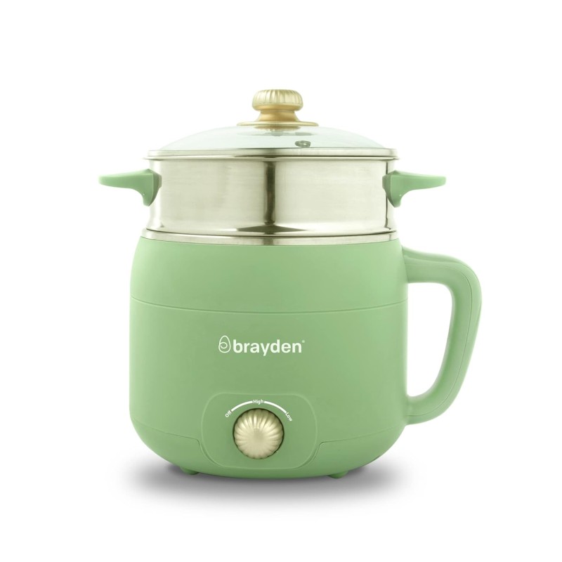 Brayden Kooko Alor Electric Multi Cooker For Smart Home, Boil Egg, Hot Water, Noodles, Momos, Vegetables & Soup, Transprent Glass Lid, Steamer And Egg Boiler As Attachments (1.8 Ltr, 600W), 1.8 Liter Brayden Kooko Alor Electric Multi Cooker For Smart Home, Boil Egg, Hot Water, Noodles, Momos, Vegetables & Soup, Transprent Glass Lid, Steamer And Egg Boiler As Attachments (1.8 Ltr, 600W), 1.8 Liter