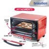 Brayden Krispo 23 Litre Electric Oven Toaster Griller, Peach Red Brayden Krispo 23 Litre Electric Oven Toaster Griller, Peach Red