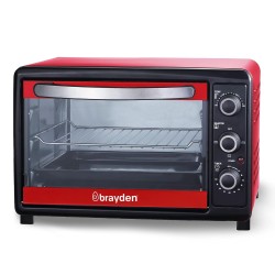 Brayden Krispo 23 Litre Electric Oven Toaster Griller, Peach Red