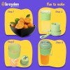 Brayden Fito Kup-Q Rechargeable Power Blender with 7.4V Motor, 2400 mAh Li-ion battery & Break proof 300 ml Tritan Jar with hold grip, Ideal for Gym, Office, Travel, Baby Foods (Green) Brayden Fito Kup-Q Rechargeable Power Blender with 7.4V Motor, 2400 mAh Li-ion battery & Break proof 300 ml Tritan Jar with hold grip, Ideal for Gym, Office, Travel, Baby Foods (Green)