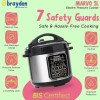 Brayden Marvo 5 Litre 11 in 1 Automatic Multi-Purpose Electric Pressure Cooker, Non-Stick Cooking Pot, 15 Pre-set Indian Menus, 8Hrs Slow Cook Function, 24 Hrs Delay Timer - SILVER Brayden Marvo 5 Litre 11 in 1 Automatic Multi-Purpose Electric Pressure Cooker, Non-Stick Cooking Pot, 15 Pre-set Indian Menus, 8Hrs Slow Cook Function, 24 Hrs Delay Timer - SILVER