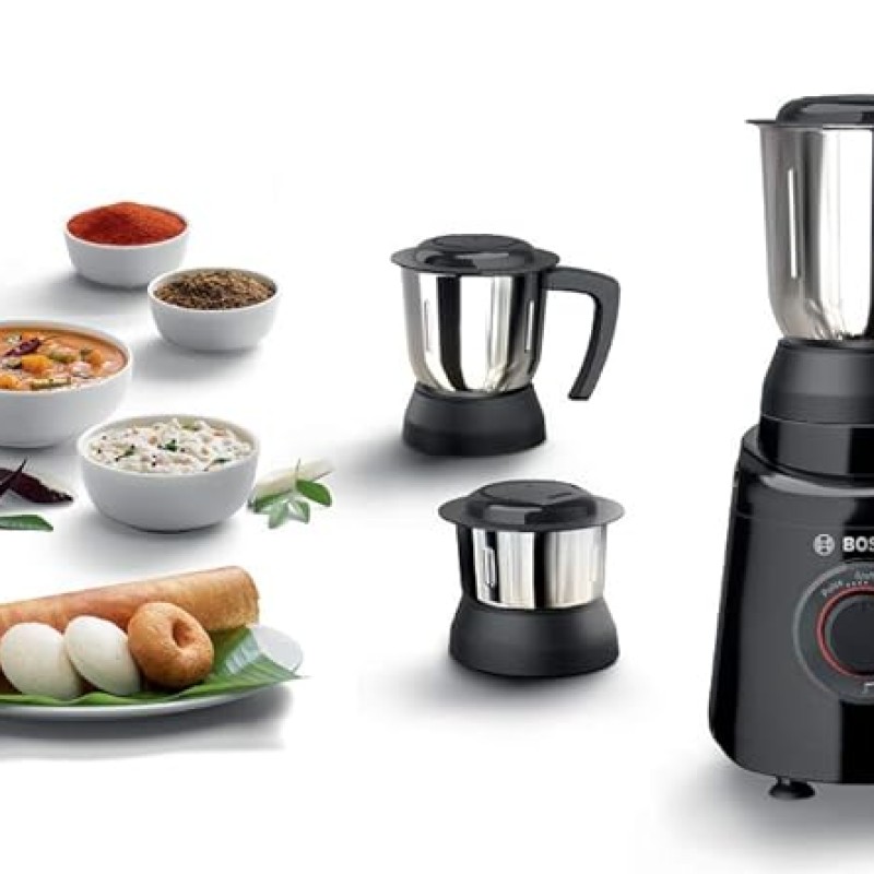 Bosch TrueMixx Black 500 Watt Joy Mixer Grinder, 3 Jars - MGM2133BIN