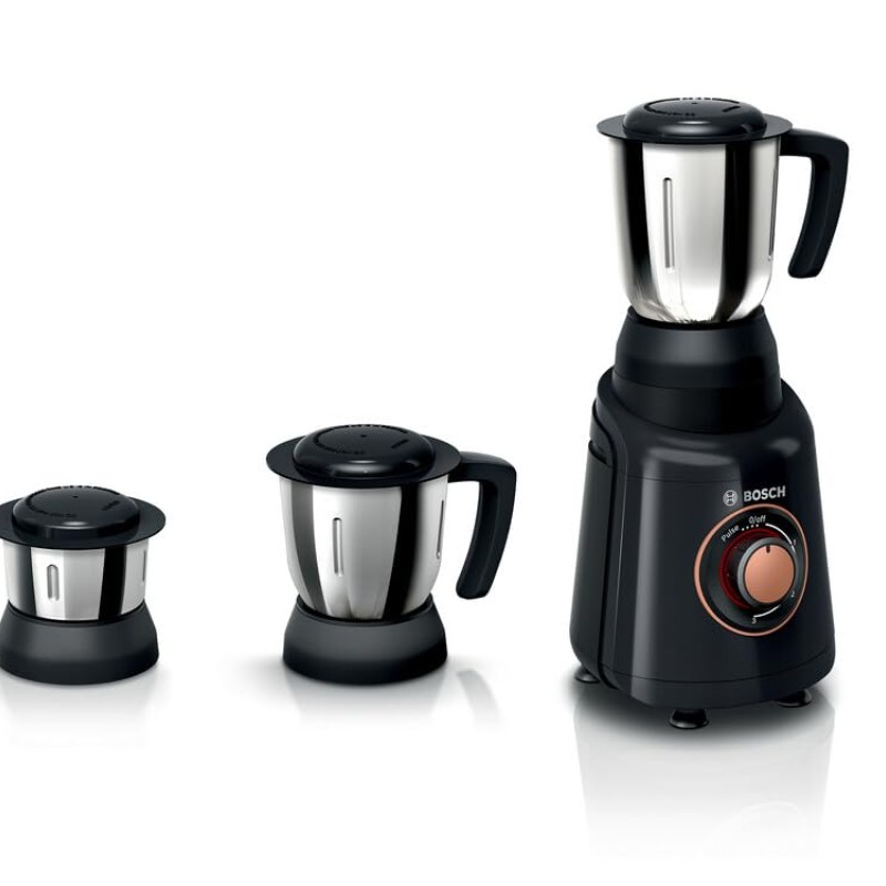 BOSCH MGM4634BIN High quality and long lasting ABS Body TrueMixx  750 Mixer Grinder (3 Jars, Black, Steel)