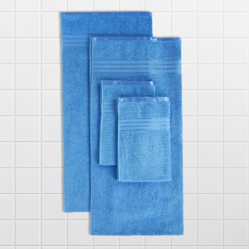 Requisite 4 Pc Large Towel Set | 2 Bath Towels (70 x 147 cm) & 2 Hand Towels (40 x 60 cm), 400 GSM | 100% Pure Cotton | Bath Towels for Men, Women & Kids | Gym Towel Azure Blue