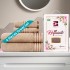 Cuddle Cotton Requisite 4 Pc Towel Set | 2 Bath Towels (70 x 147 cm) & 2 Hand Towels (40 x 60 cm), 400 GSM | 100% Pure Cotton| Beige brown