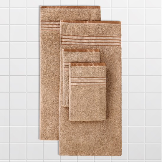 Cuddle Cotton Requisite 4 Pc Towel Set | 2 Bath Towels (70 x 147 cm) & 2 Hand Towels (40 x 60 cm), 400 GSM | 100% Pure Cotton| Beige brown Cuddle Cotton Requisite 4 Pc Towel Set | 2 Bath Towels (70 x 147 cm) & 2 Hand Towels (40 x 60 cm), 400 GSM | 100% Pure Cotton| Beige brown