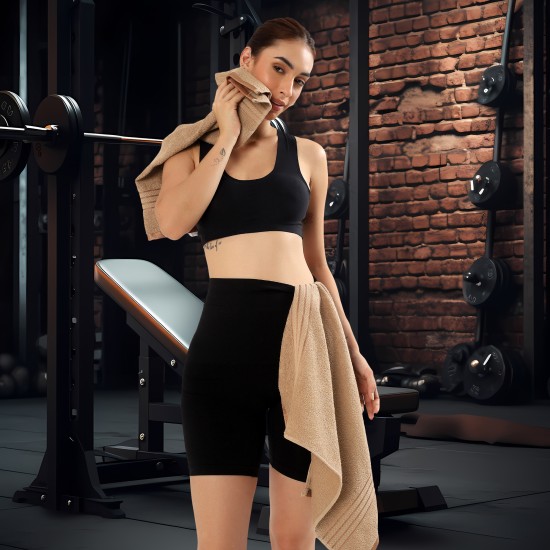 Cuddle Cotton Requisite 4 Pc Towel Set | 2 Bath Towels (70 x 147 cm) & 2 Hand Towels (40 x 60 cm), 400 GSM | 100% Pure Cotton| Beige brown Cuddle Cotton Requisite 4 Pc Towel Set | 2 Bath Towels (70 x 147 cm) & 2 Hand Towels (40 x 60 cm), 400 GSM | 100% Pure Cotton| Beige brown