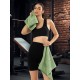 Cuddle Cotton Requisite 4 Pc Towel Set | 2 Bath Towels (70 x 147 cm) & 2 Hand Towels (40 x 60 cm), 400 GSM | 100% Pure Cotton| Emerald green