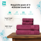 Cuddle Cotton Requisite 4 Pc Towel Set | 2 Bath Towels (70 x 147 cm) & 2 Hand Towels (40 x 60 cm), 400 GSM | 100% Pure Cotton| Merlot red Cuddle Cotton Requisite 4 Pc Towel Set | 2 Bath Towels (70 x 147 cm) & 2 Hand Towels (40 x 60 cm), 400 GSM | 100% Pure Cotton| Merlot red