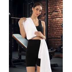 Cuddle Cotton Requisite 4 Pc Towel Set | 2 Bath Towels (70 x 147 cm) & 2 Hand Towels (40 x 60 cm), 400 GSM | 100% Pure Cotton| Opal White