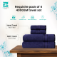 Cuddle Cotton Requisite 4 Pc Towel Set | 2 Bath Towels (70 x 147 cm) & 2 Hand Towels (40 x 60 cm), 400 GSM | 100% Pure Cotton| Sapphire blue Cuddle Cotton Requisite 4 Pc Towel Set | 2 Bath Towels (70 x 147 cm) & 2 Hand Towels (40 x 60 cm), 400 GSM | 100% Pure Cotton| Sapphire blue