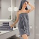 Cuddle Cotton Requisite 4 Pc Towel Set | 2 Bath Towels (70 x 147 cm) & 2 Hand Towels (40 x 60 cm), 400 GSM | 100% Pure Cotton| Sleek grey
