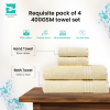 Cuddle Cotton Requisite 4 Pc Towel Set | 2 Bath Towels (70 x 147 cm) & 2 Hand Towels (40 x 60 cm), 400 GSM | 100% Pure Cotton| Sunshine Yellow Cuddle Cotton Requisite 4 Pc Towel Set | 2 Bath Towels (70 x 147 cm) & 2 Hand Towels (40 x 60 cm), 400 GSM | 100% Pure Cotton| Sunshine Yellow