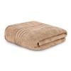 Requisite 100% Cotton Bath Towel, 400 GSM, Ultra Soft, Highly Absorbent, Quick Dry, Plush & Durable (70 x 147) cm Gym Towel Bath Towel for Men & Women Beige Brown Pack of 1